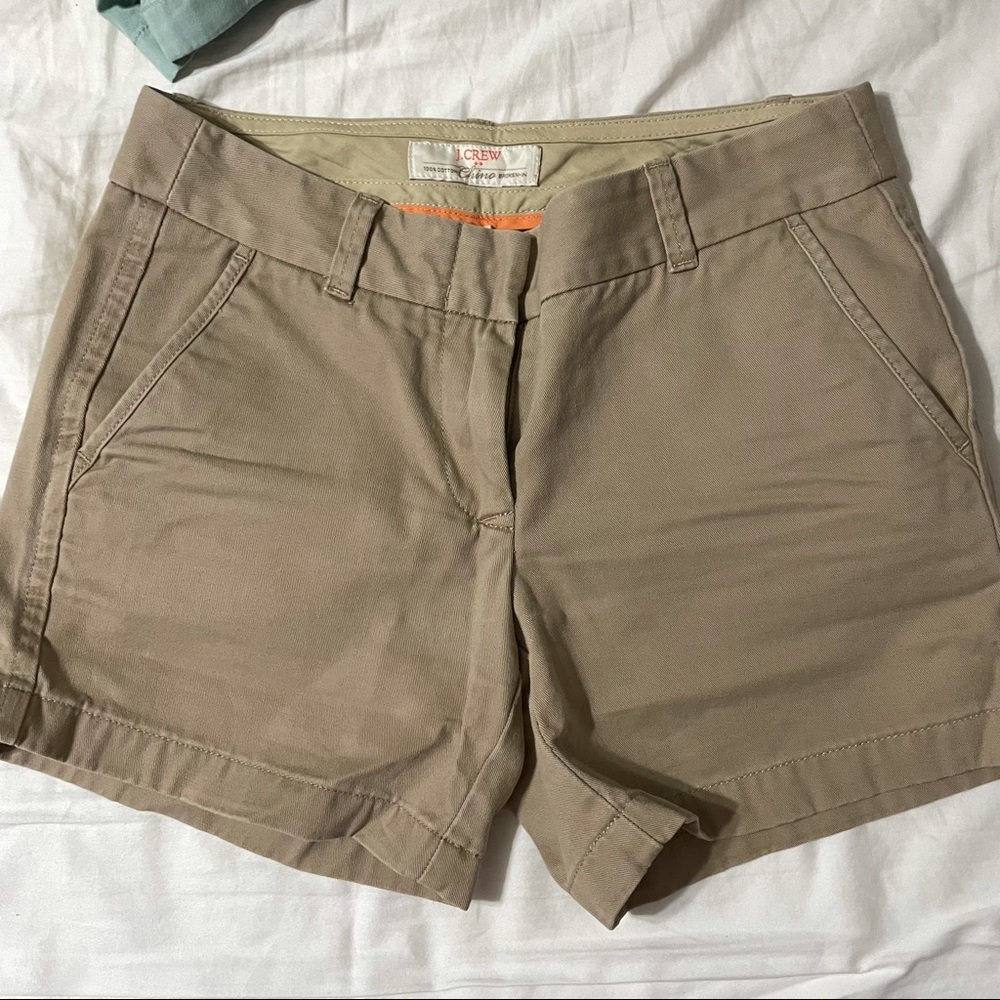 J crew linen chino shorts 100% cotton jcrew khaki